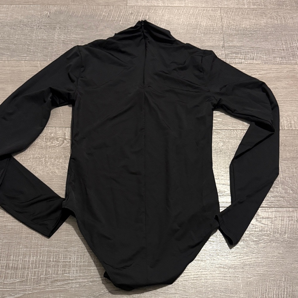 Zara Black Long-Sleeve Bodysuit - Picture 4 of 5